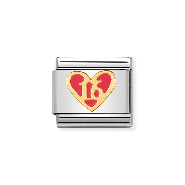 Nomination Classic Link Sweet 16 Charm in Gold