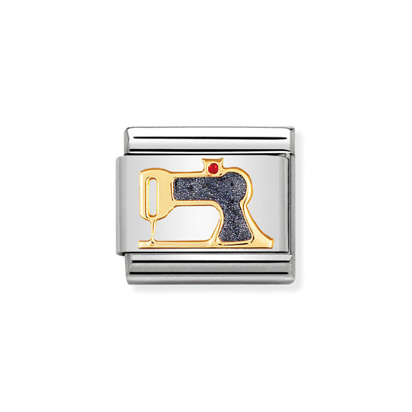 Nomination Classic Link Sewing Machine Charm in Gold