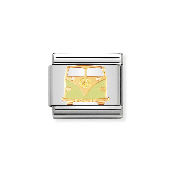 Nomination Classic Link Camper Van Charm in Gold