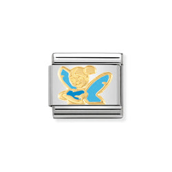 Nomination Classic Link Blue Fairy Charm in Gold