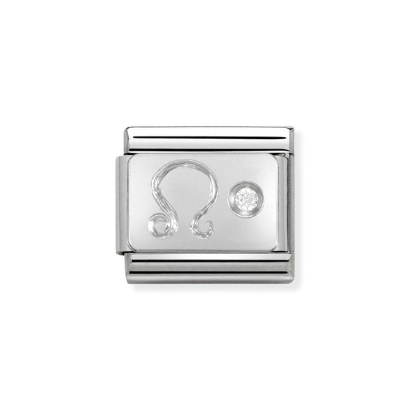 Nomination Classic Link Leo Charm in Silver with Cubic Zirconia