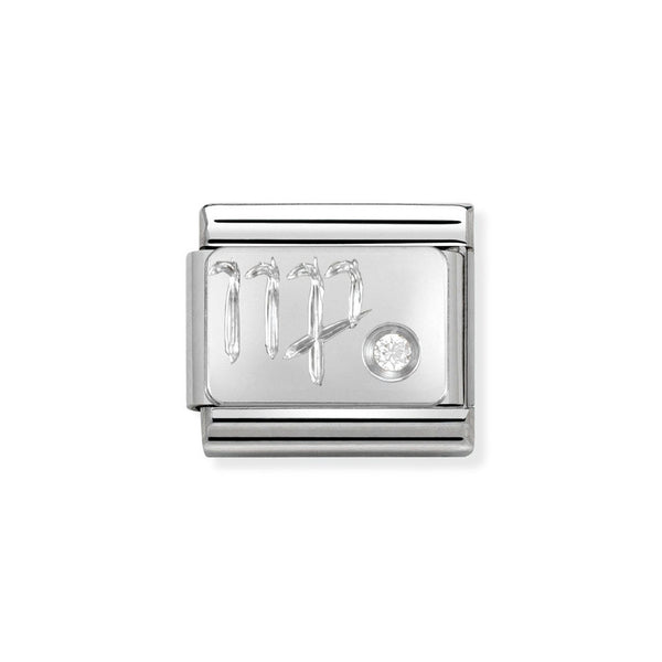 Nomination Classic Link Virgo Charm in Silver with Cubic Zirconia