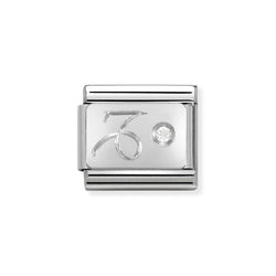 Nomination Classic Link Capricorn Charm in Silver with Cubic Zirconia