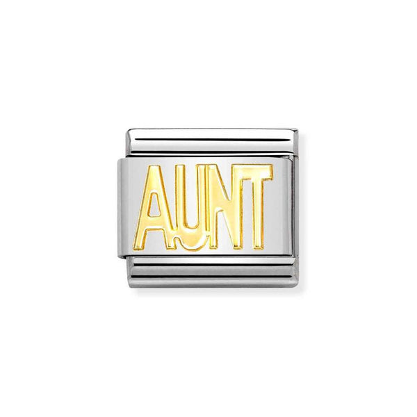 Nomination Classic Link Aunt Charm in Gold