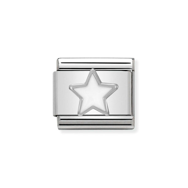Nomination Classic Link White Star Charm in Silver
