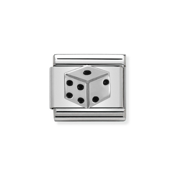 Nomination Classic Link Dice Charm in Silver