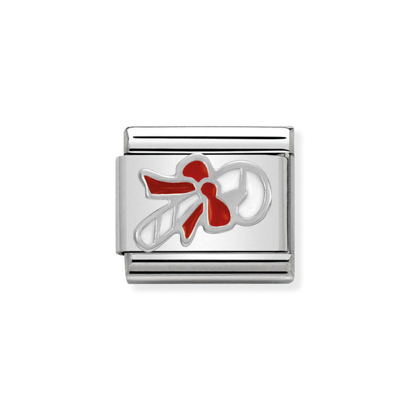 Nomination Classic Link Candy Cane Charm in Silver