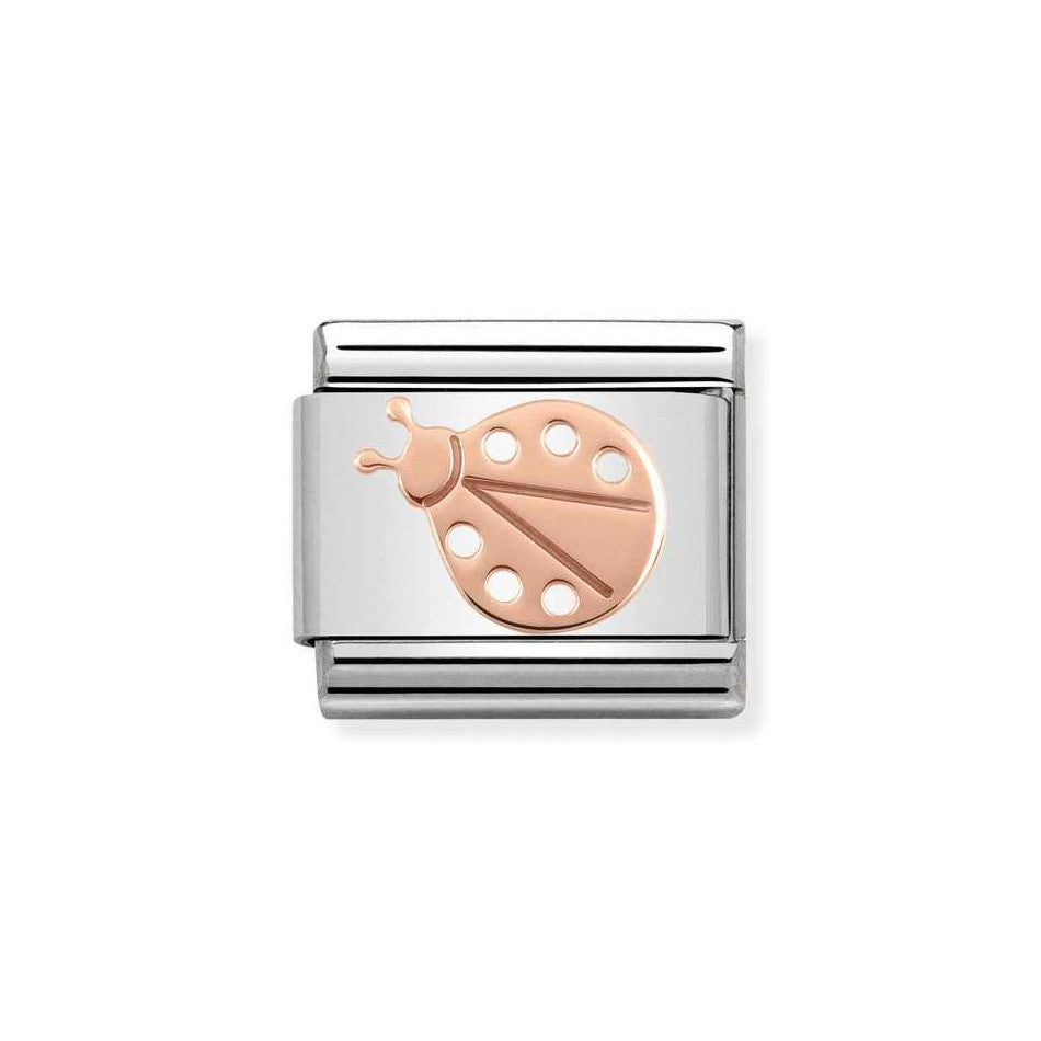 Nomination Classic Link Ladybug Charm in Rose Gold
