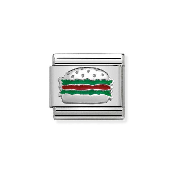 Nomination Classic Link Hamburger Charm in Silver