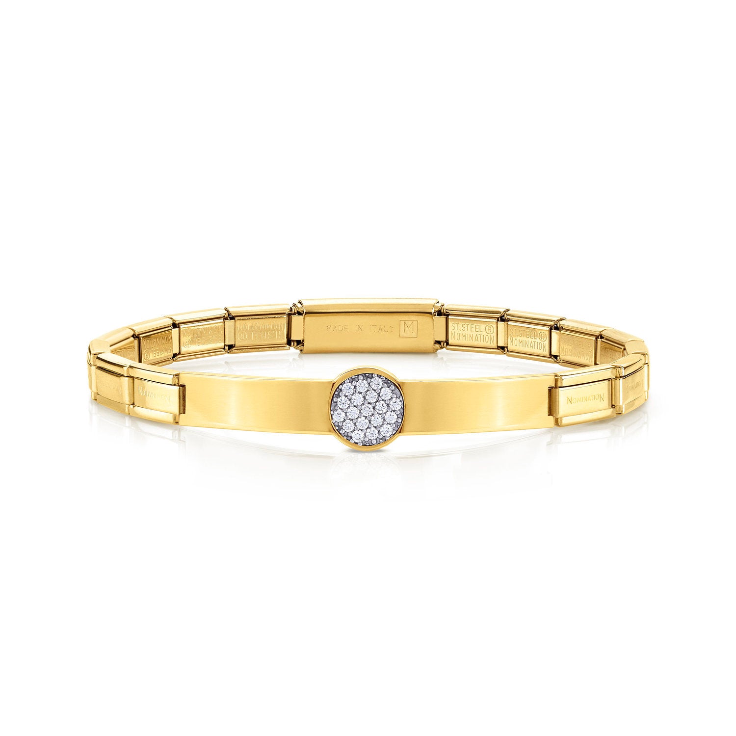 Nomination Trendsetter Bracelet Yellow Gold CZ Circle