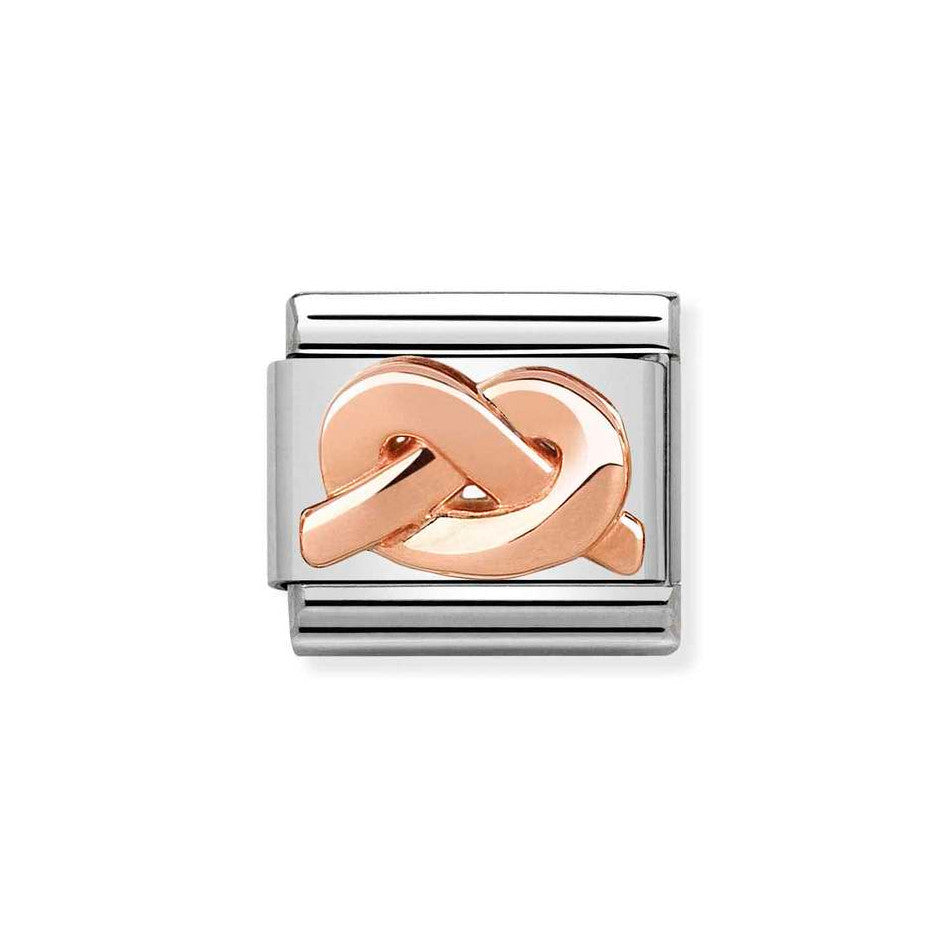 Nomination Classic Link Knot Charm in Rose Gold