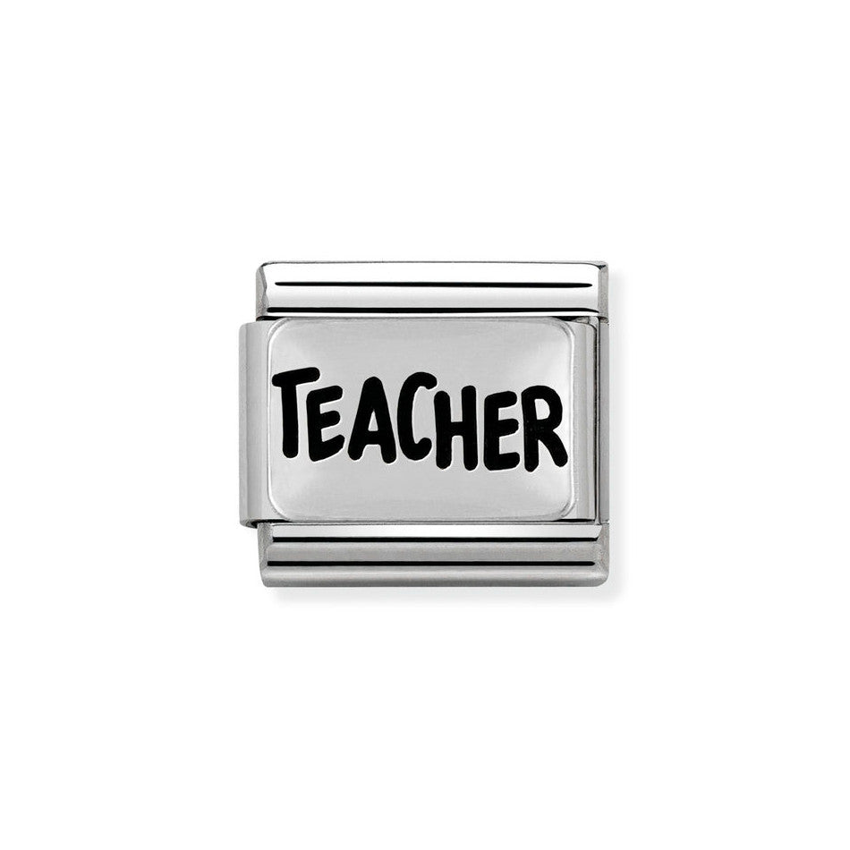 Nomination Classic Link Teacher Charm in Silver