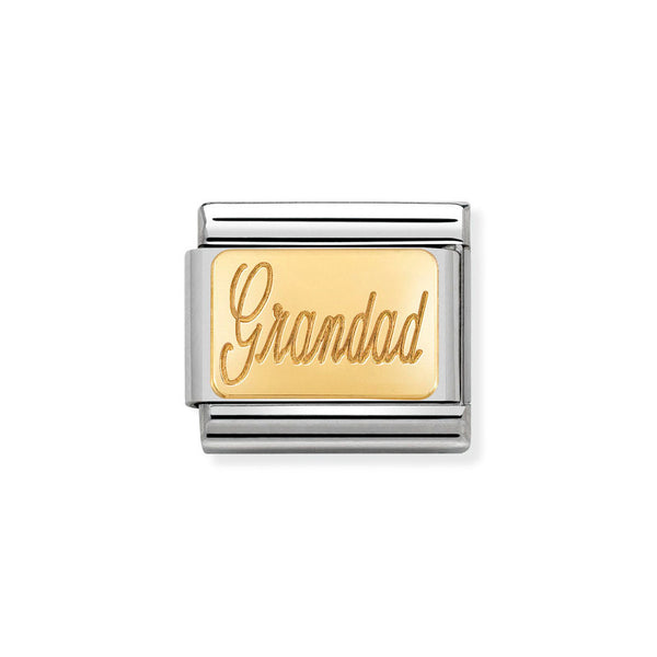 Nomination Classic Link Grandad Charm in Gold
