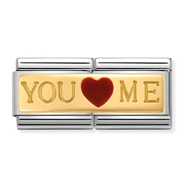 Nomination Double Link You and Me Charm in Gold
