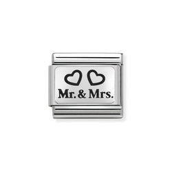 Nomination Classic Link Mr & Mrs Charm in Silver