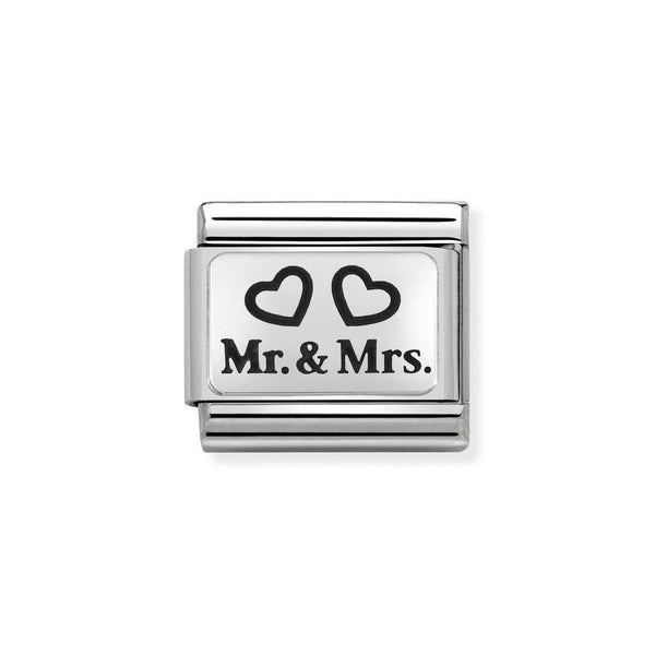 Nomination Classic Link Mr & Mrs Charm in Silver