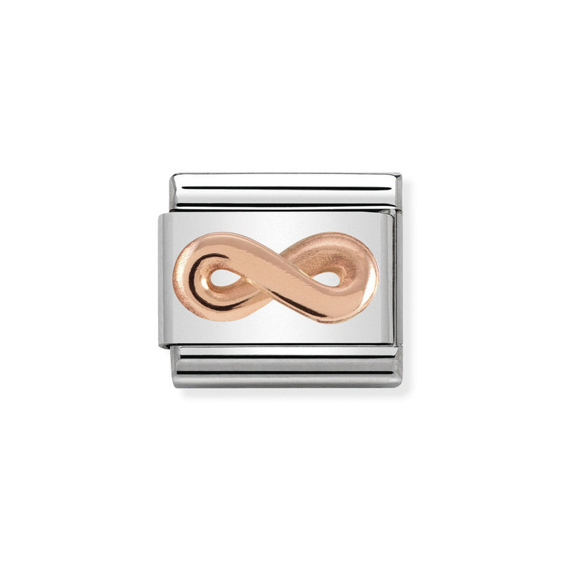 Nomination Classic Link Infinity Charm in Rose Gold