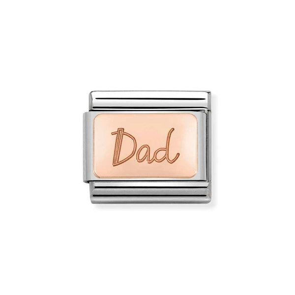 Nomination Classic Link Dad Charm in Rose Gold