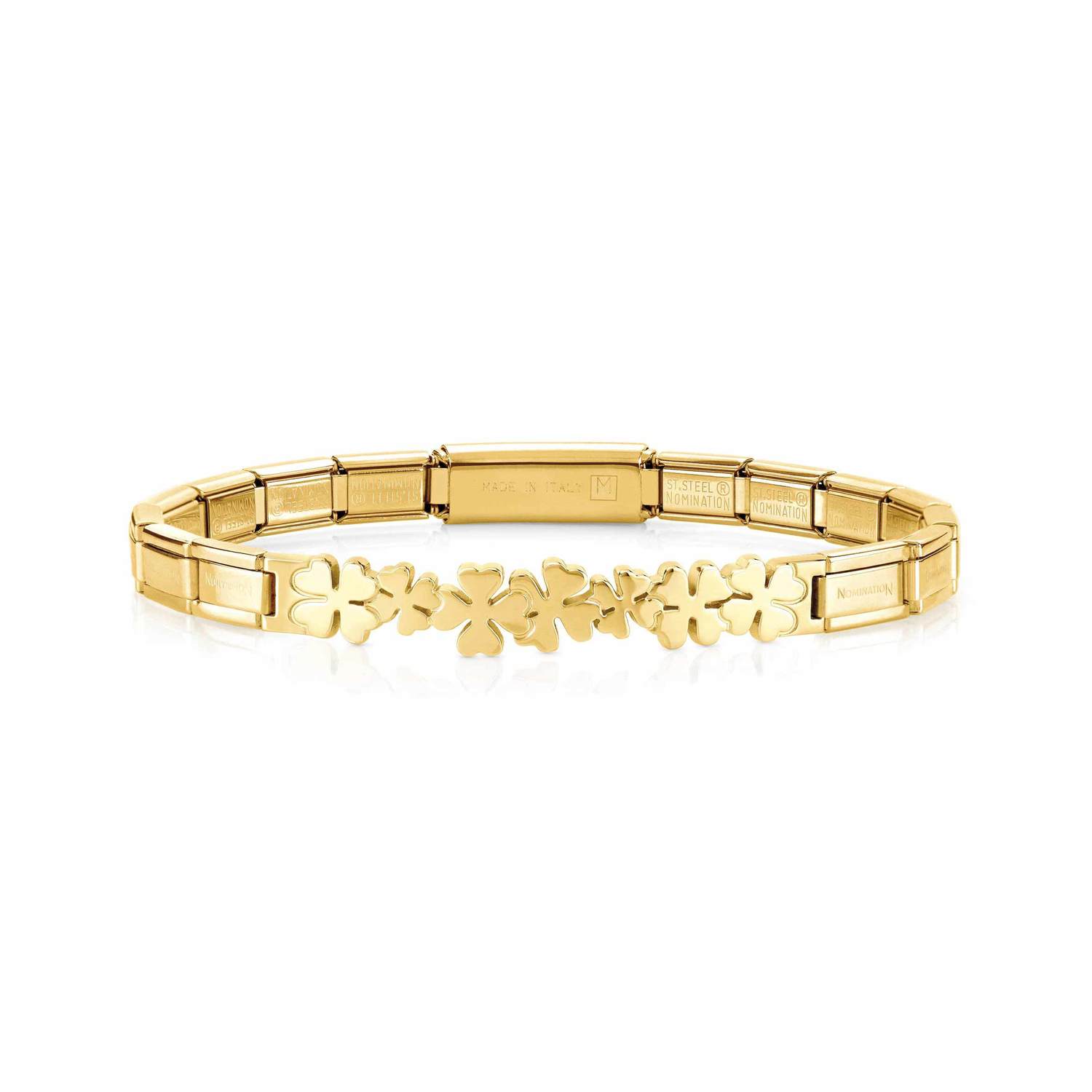 Nomination Trendsetter Bracelet Gold Clovers