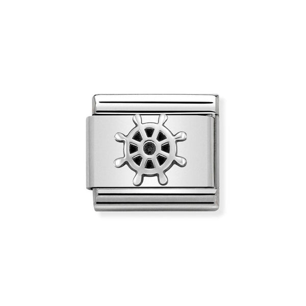 Nomination Classic Link Boat Wheel Charm in Silver