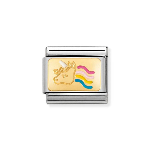 Nomination Classic Link Unicorn Charm in Gold