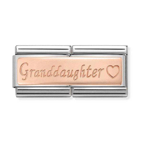 Nomination Double Link Granddaughter Charm in Rose Gold