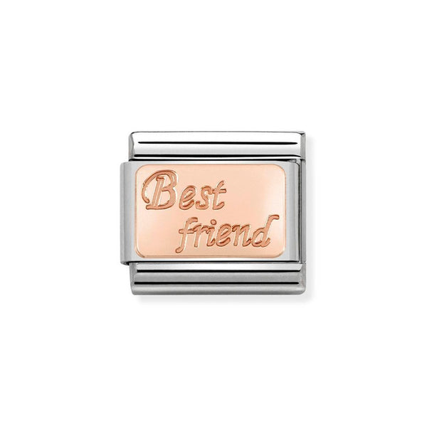 Nomination Classic Link Best Friend Charm in Rose Gold