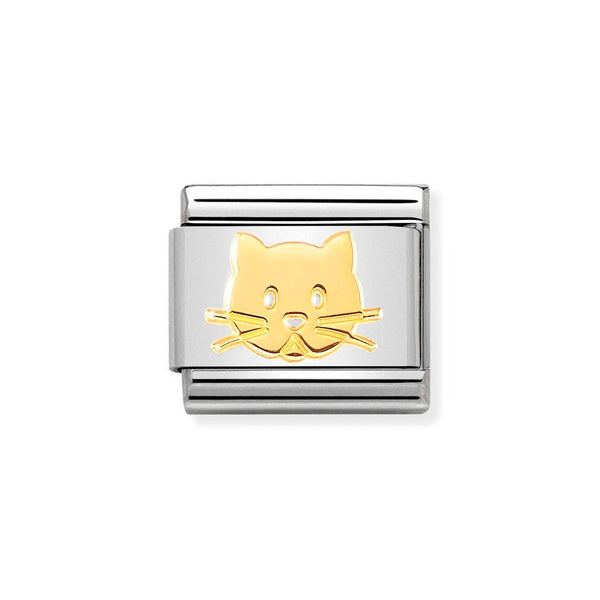 Nomination Classic Link Cat Charm in Gold
