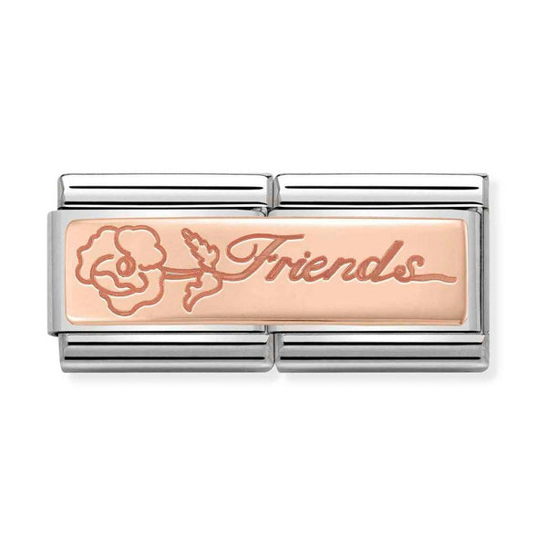 Nomination Double Link Friends Charm in Rose Gold