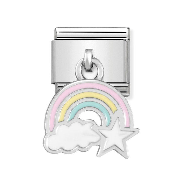 Nomination Classic Link Pendant Rainbow Charm in Silver