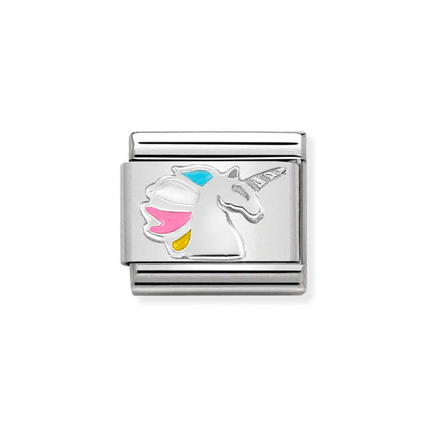 Nomination Classic Link  Unicorn Charm in Silver