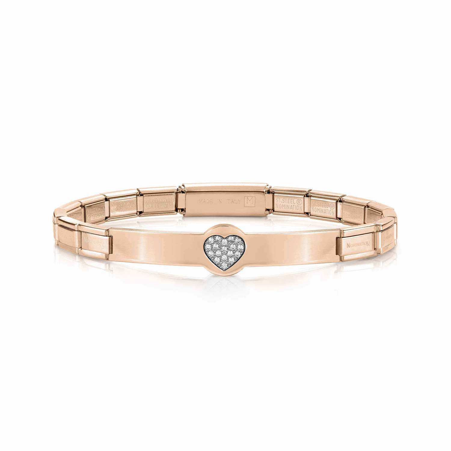 Nomination Trendsetter Bracelet Rose Gold CZ Heart