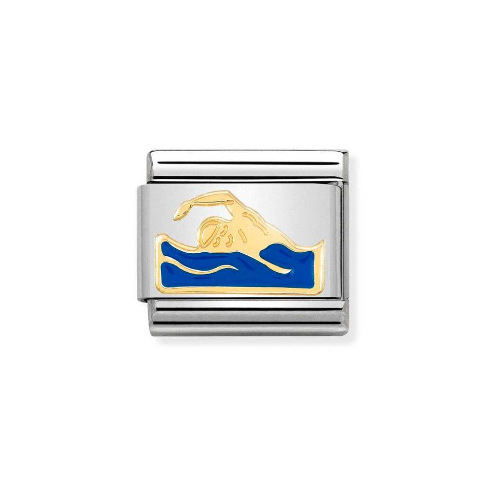 Nomination Classic Link Swimmer Charm in Gold