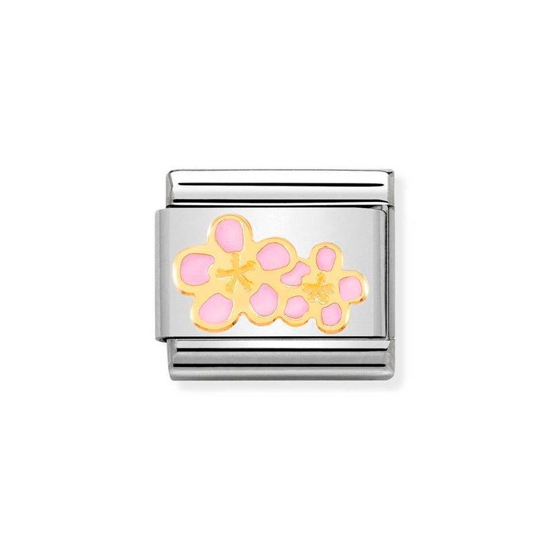Nomination Classic Link Peach Blossom Charm in Gold