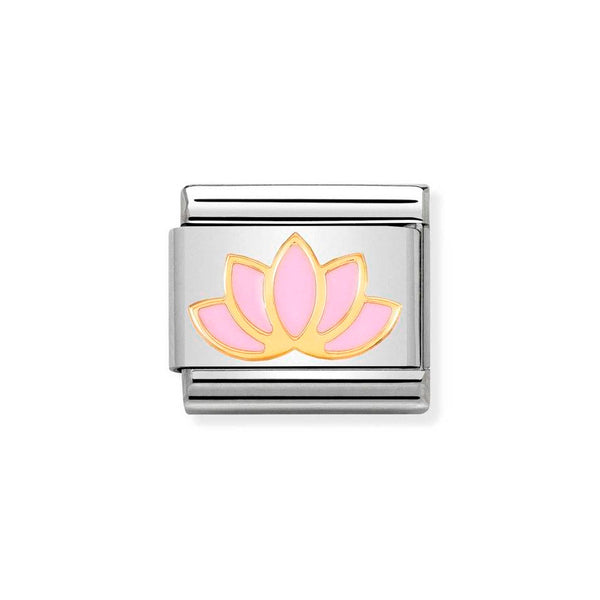 Nomination Classic Link Lotus Flower Charm in Gold