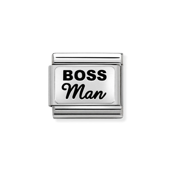 Nomination Classic Link Boss Man Charm in Silver