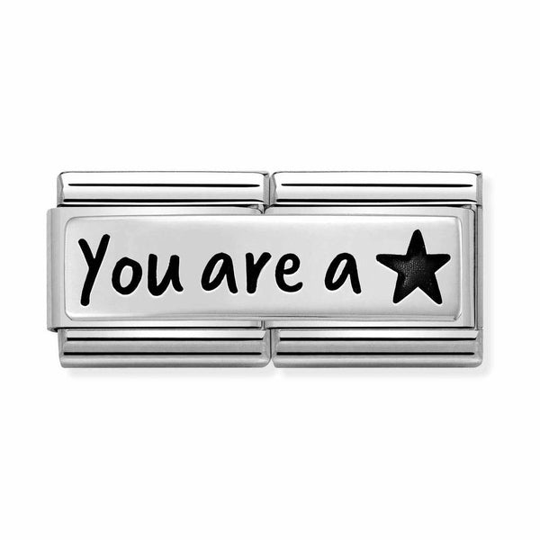 Nomination Double Link You are a Star Charm in Silver