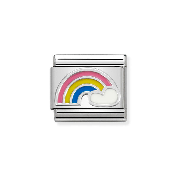 Nomination Classic Link Rainbow Cloud Charm in Silver