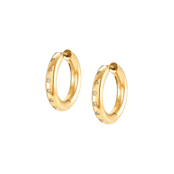 Nomination Infinito Earrings Yellow Gold CZ