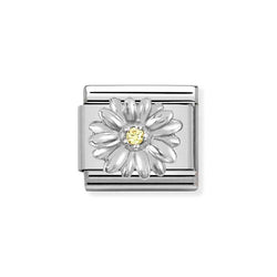 Nomination Classic Link of Daisy with CZ Charm in Silver