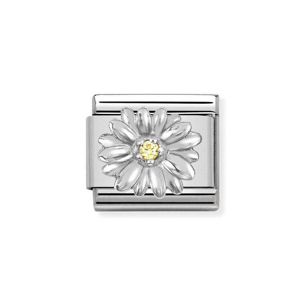 Nomination Classic Link of Daisy with CZ Charm in Silver