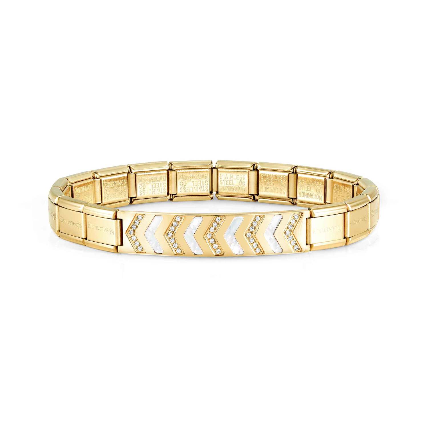 Nomination Trendsetter Bracelet Yellow Gold CZ & MOP
