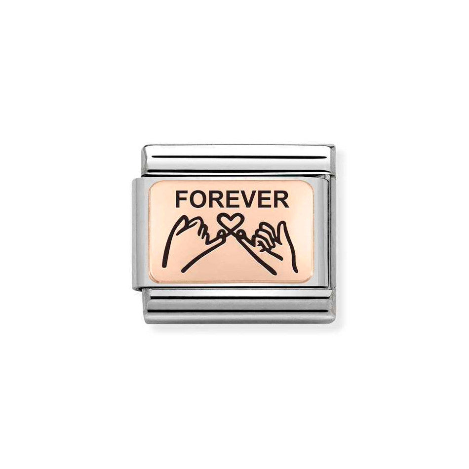 Nomination Classic Link Forever Pinky Promise Charm in Rose Gold