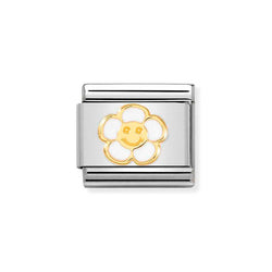 Nomination Classic Link Flower with Smile Charm in Gold
