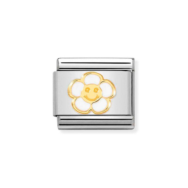 Nomination Classic Link Flower with Smile Charm in Gold