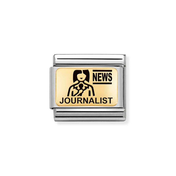 Nomination Classic Link Journalist Charm in Gold