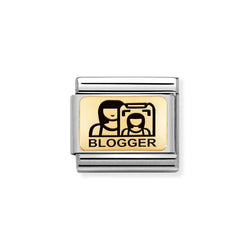 Nomination Classic Link Blogger Charm in Gold