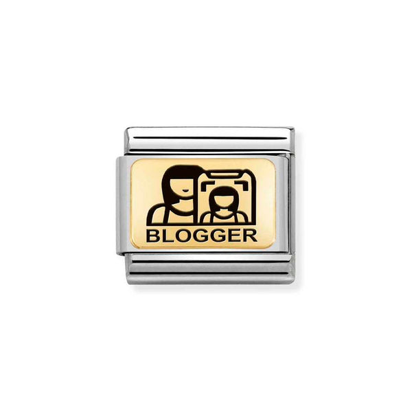 Nomination Classic Link Blogger Charm in Gold