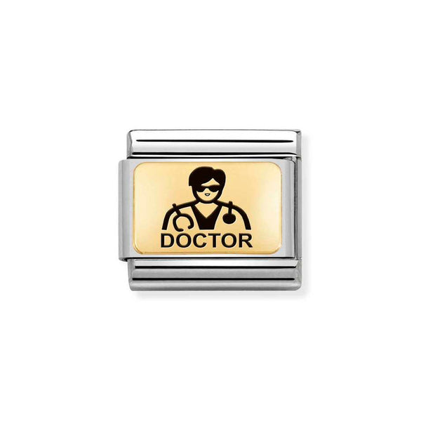 Nomination Classic Link Doctor Man Charm in Gold