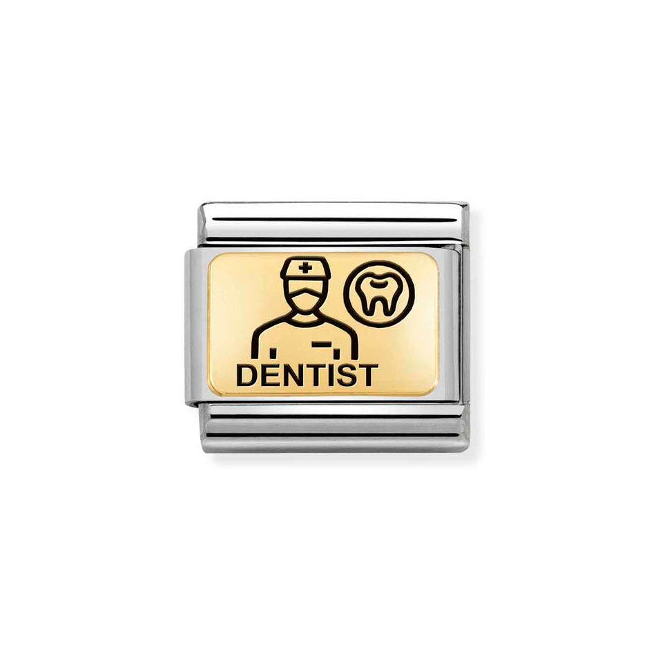 Nomination Classic Link Dentist Charm in Gold